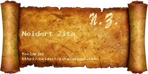 Neidert Zita névjegykártya